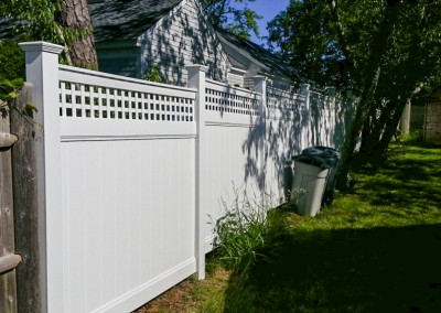 PVC Board Fence with Lattice